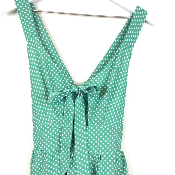 Urban Outfitters - Pins and Needles Green Polka Dot Romper - Picture 4 of 8